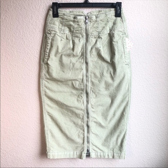 We The Free high rise corduroy midi skirt - Picture 2 of 8